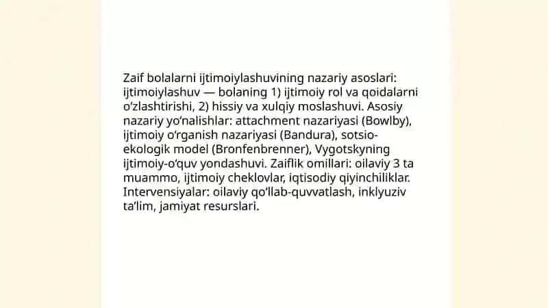 Zaif bolalarni ijtimoiylashuvi 3