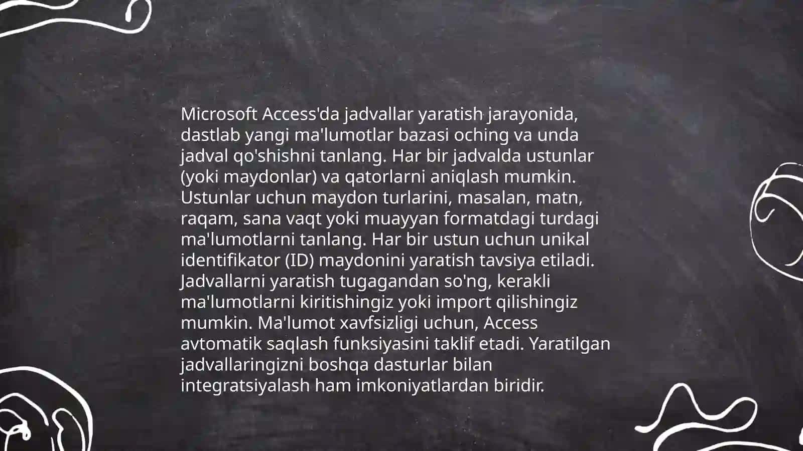 Microsoft Access Berilganlar bazasini boshqarish tizimi 3