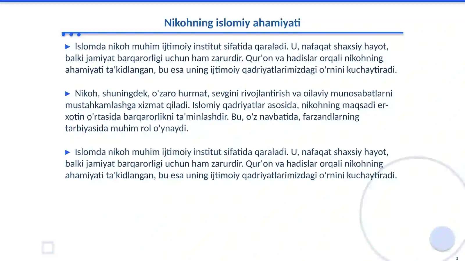 Shayx Muhammad Sodiq Muhammad Yusufning Baxtiyor oila asarida islom qadriyatlarini talqini 3