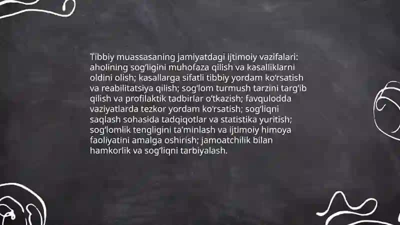 Tibbiy muassasalar ijtimoiy tashkilot sifatida 3