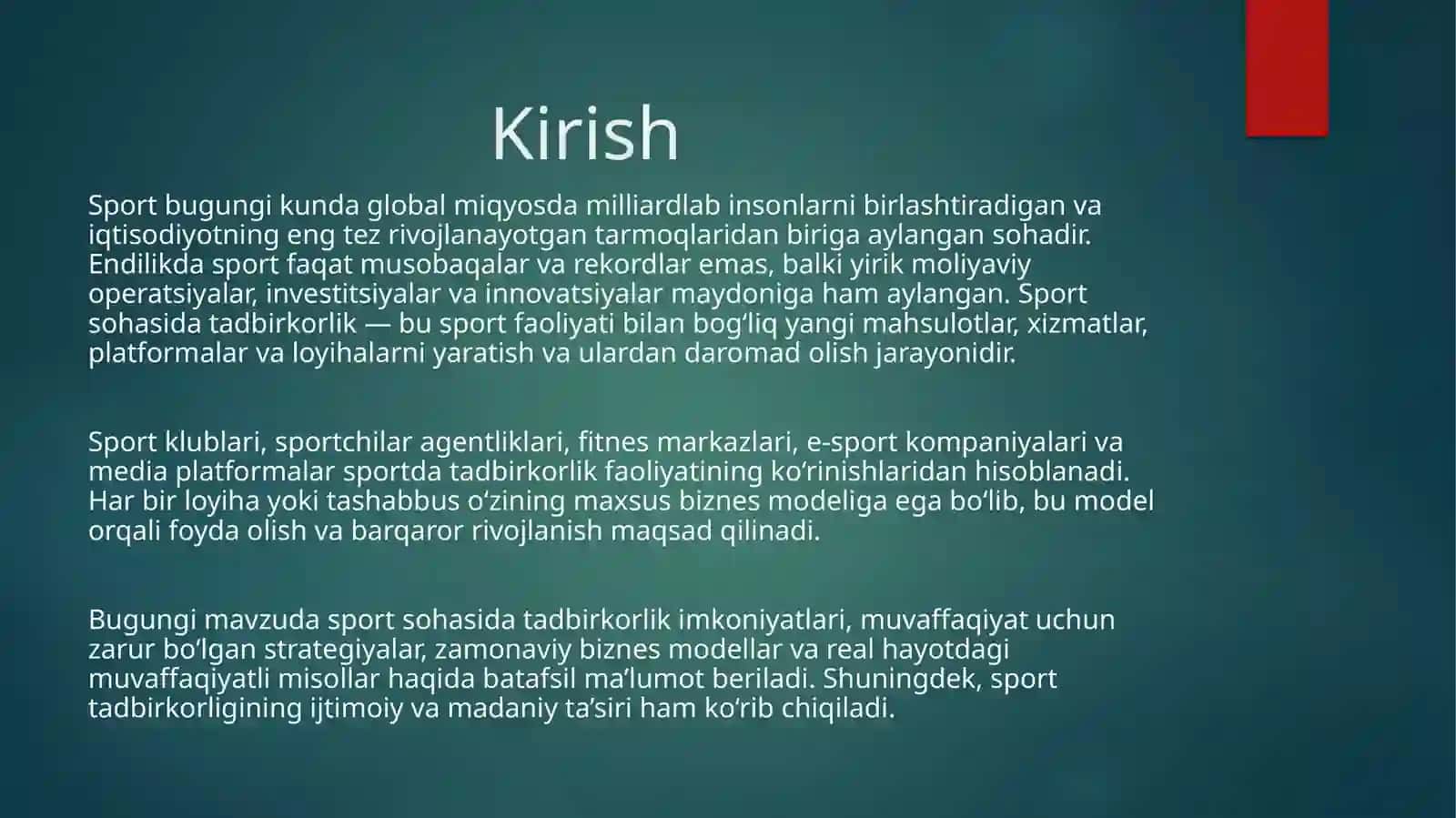 SPORT DATAD BIR QORLIK VA BIZNES MODEL 3