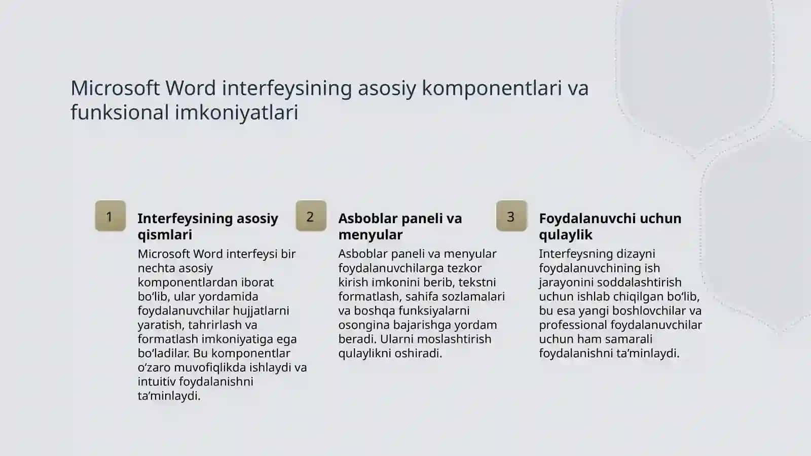 MICROSOFT WORD – HUJJAT YARATISH VA FORMATLASH 3