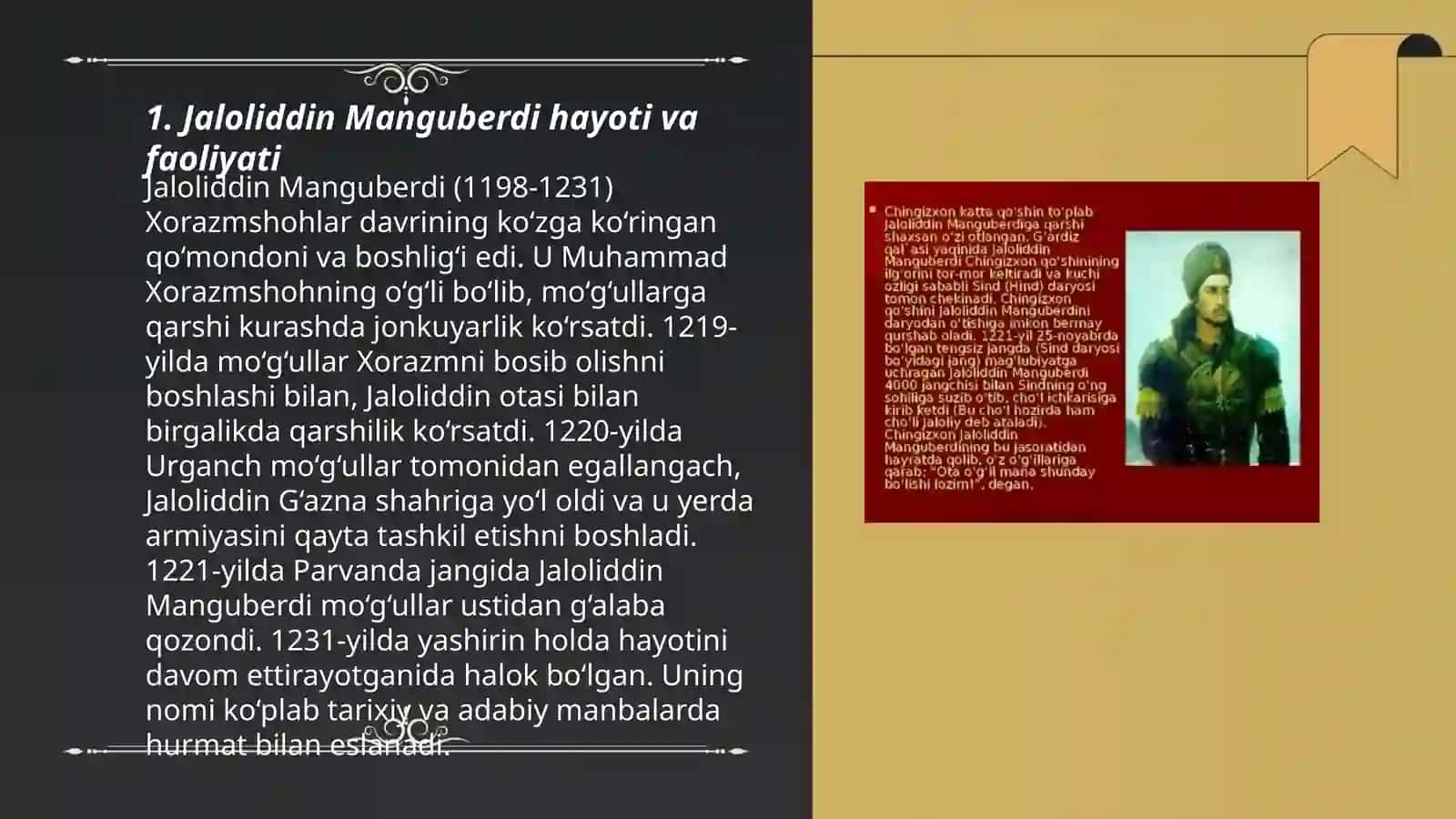 Jaloladdin Manguberdi-vatan himoyachisi 3