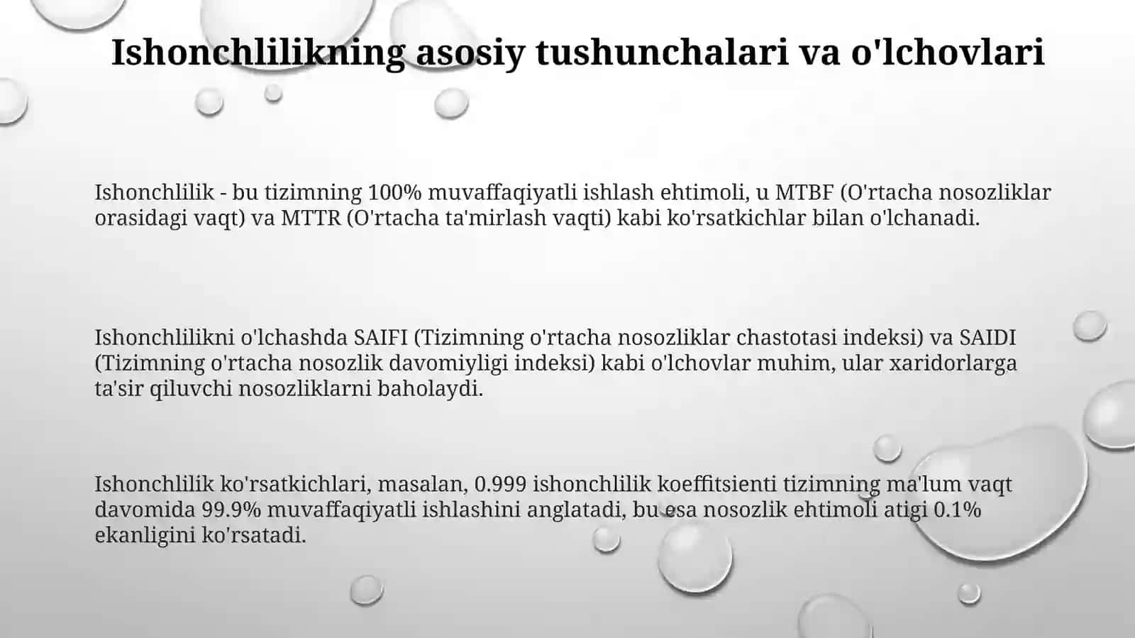 Energetika va elektr ta'minotida ishonchlilik masalalari 3