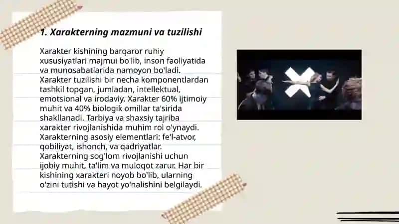 Shaxsning individual psixologik xususiyatlari.Xarakter 3