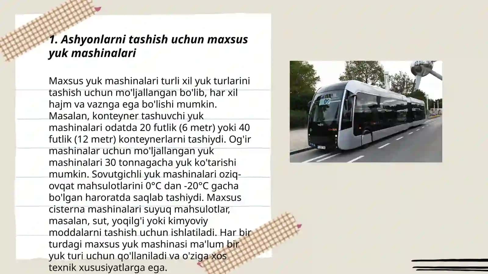 Ashyonlarni tashish uchun maxsus yuk mashinalari 3