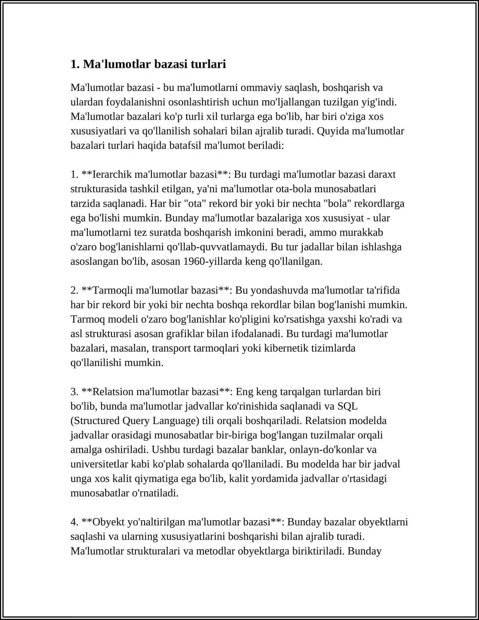 MASSIVLAR BILAN ISHLASH KOMPONENTALARI. MA’LUMOTLAR BAZASI BILAN BOG’LASH. FOYDALANUVCHI INTERFEYSINI LOYIHALASH. GUI MUHITIDA MULOQOT OYNALARINI BIR – BIRI BILAN BOG’LASH 3