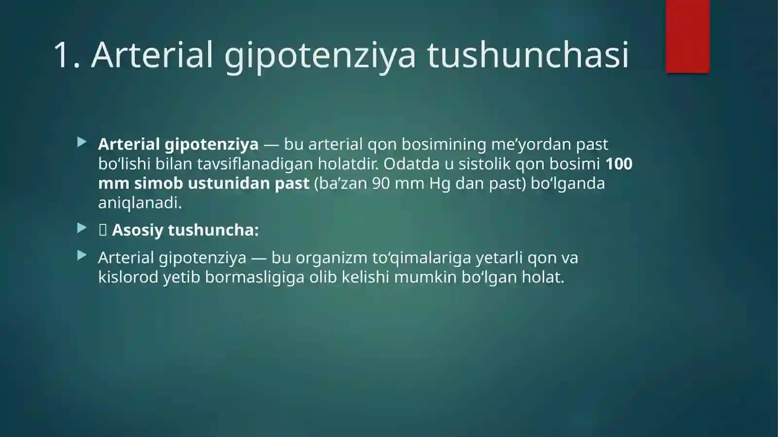 Arterial gipotenziya tushunchasi 3