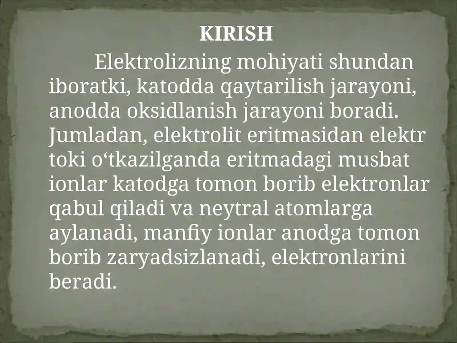 Elektroliz va uning turlari. 3