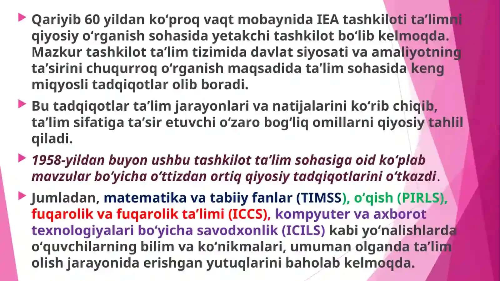 Xalqaro va milliy baholash 3