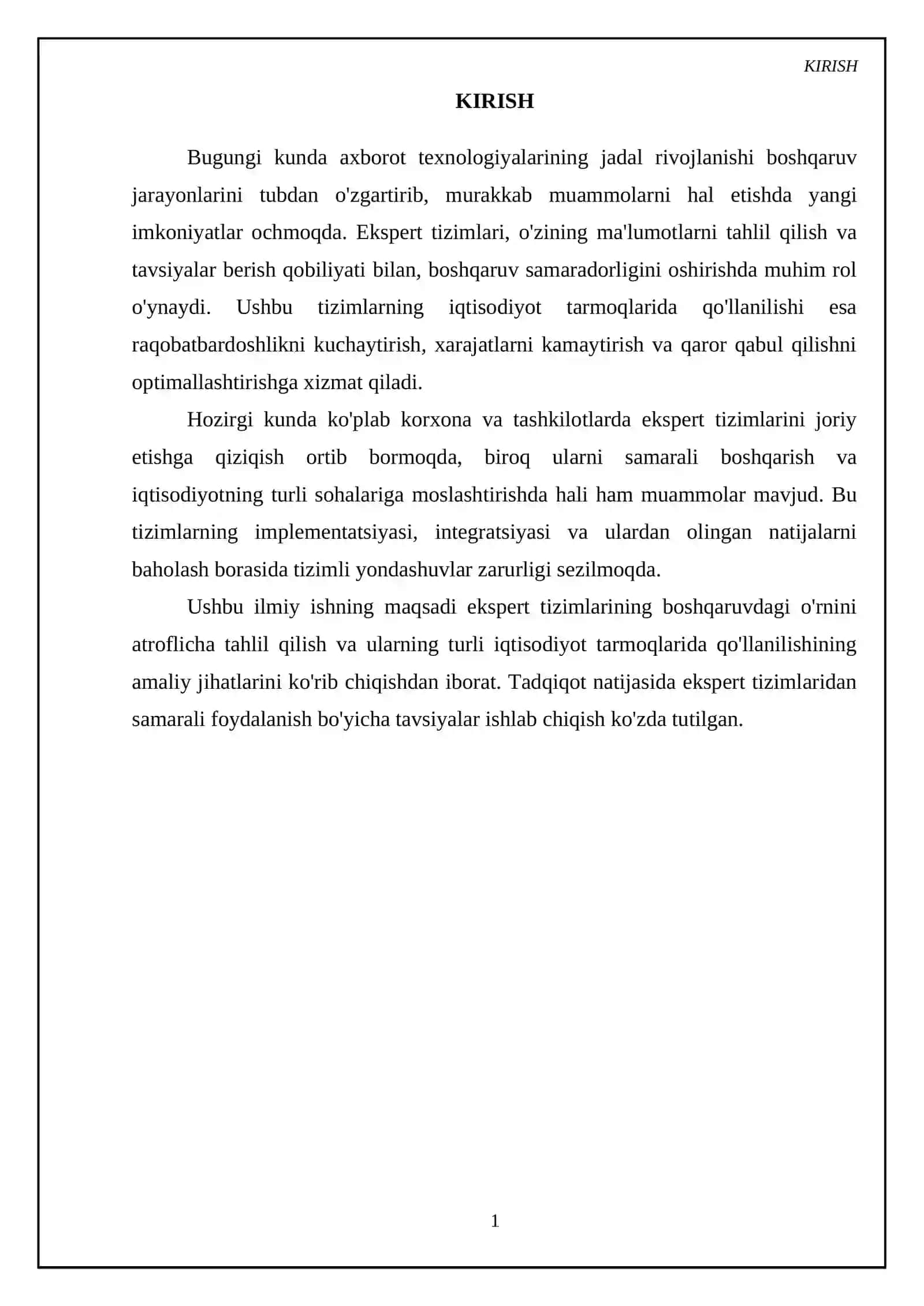 Ekspert tizimlarining iqtisodiy samaradorligi va rivojlanish istiqbollari 3