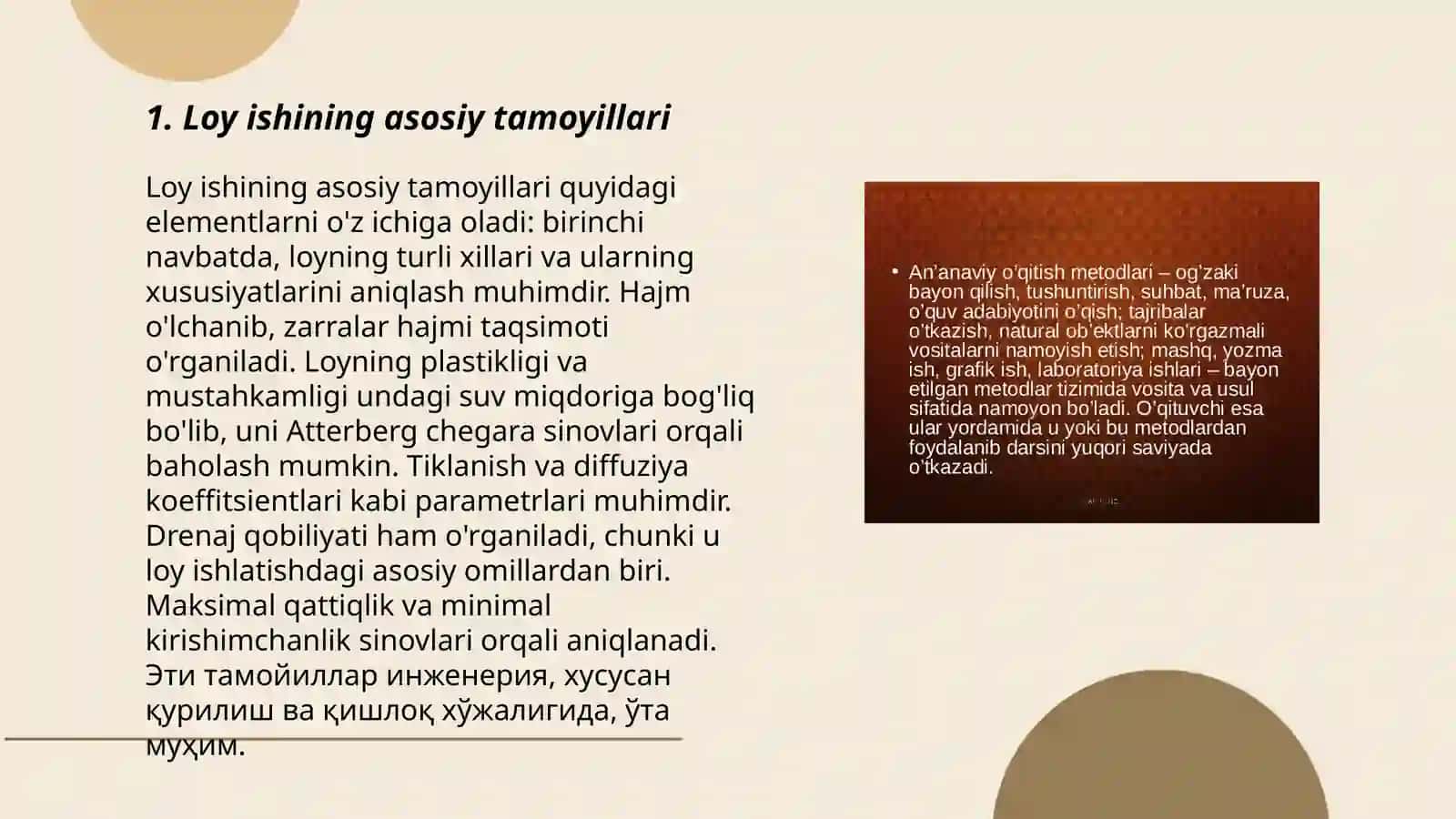 Loy ishiga òrgatish metodi 3