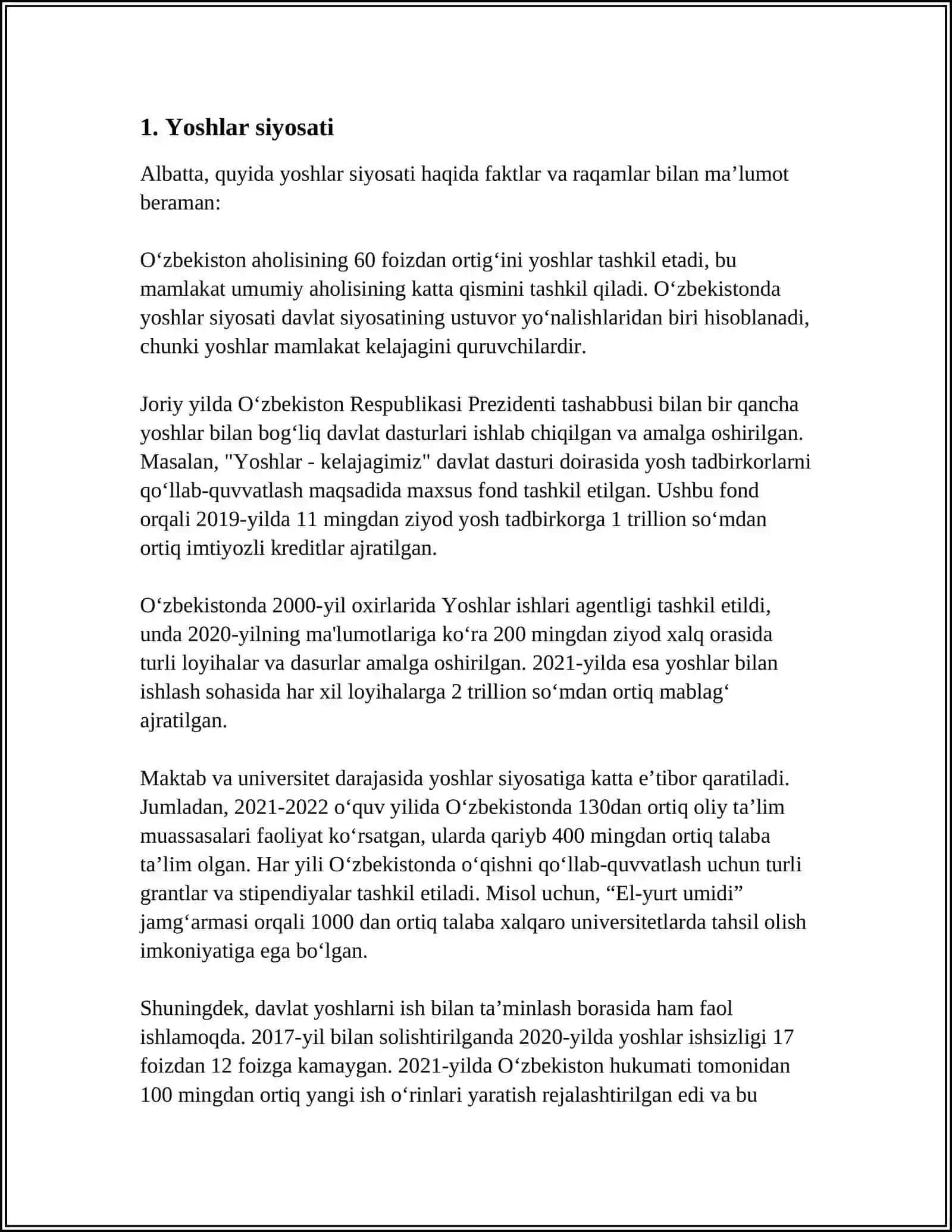 YOSHLAR BILAN ISHLASH 3