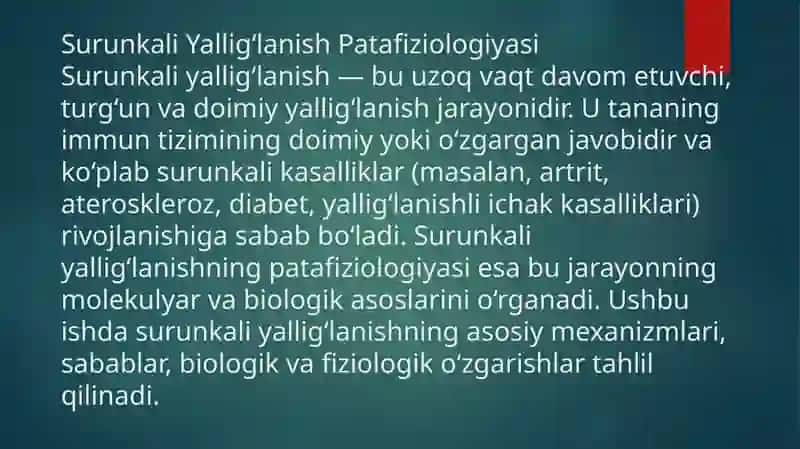 Surunkali yallig'lanish 3