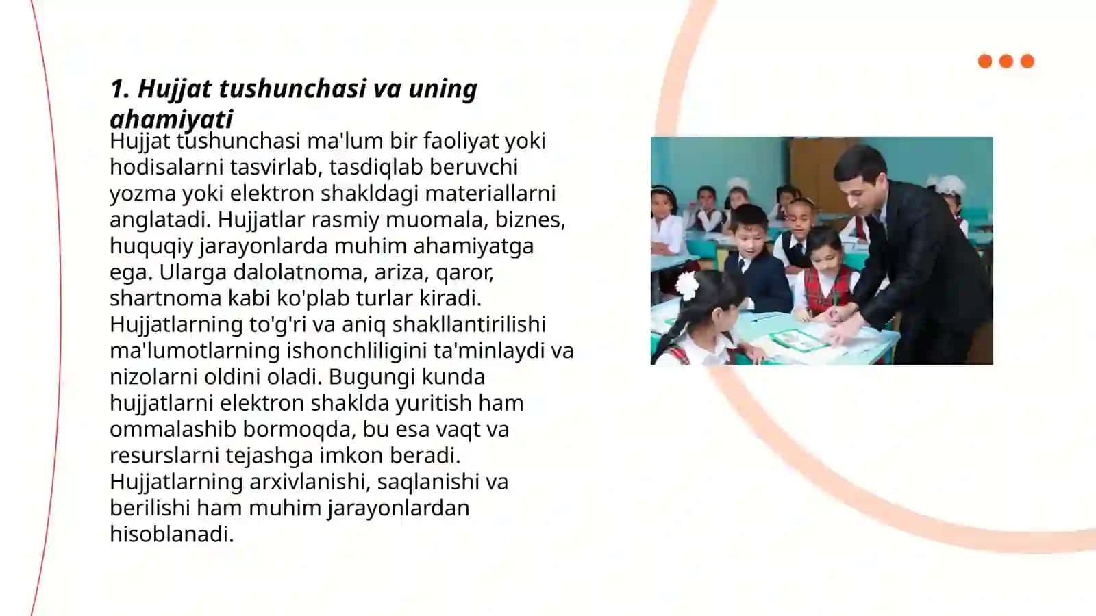 Hujjat turlari va ish yuritish asoslari 3