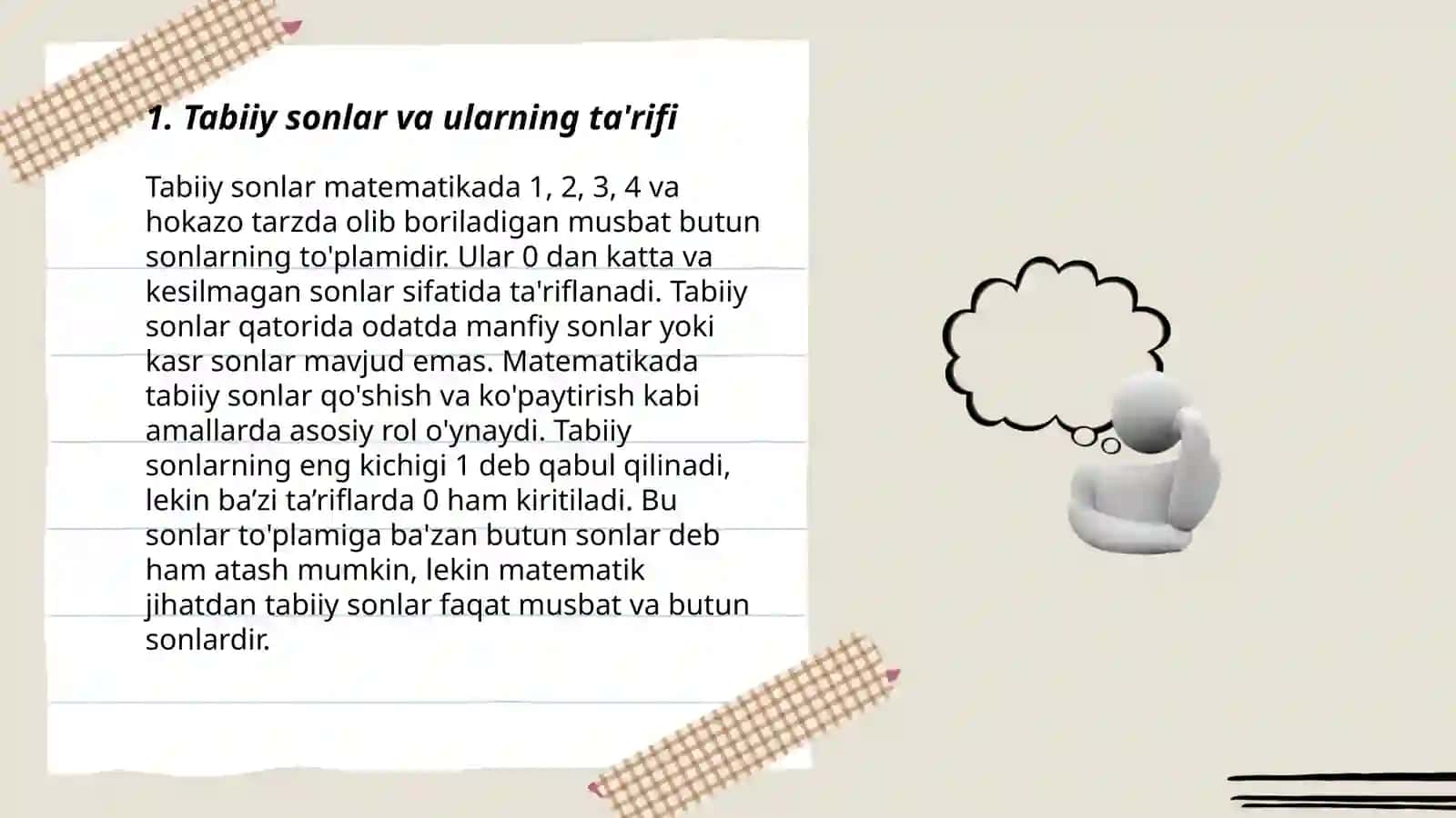 Tabiiy sonlar va ularning ta'rifi 3