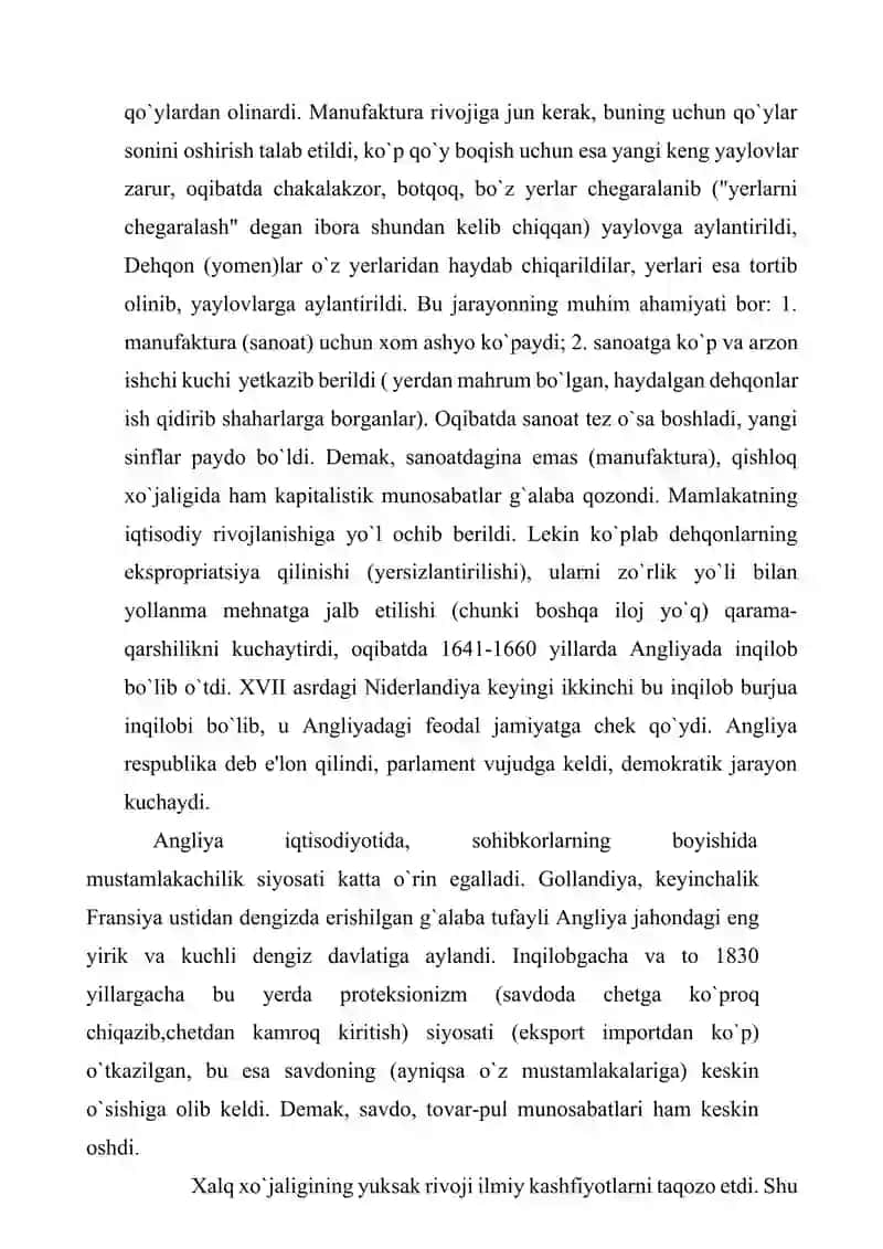 ANGLIYA VA FRANSIYADA KLASSIK IQTISODIY MAKTABNING VUJUDGA KELISHI VA RIVOJLANISHI. 3