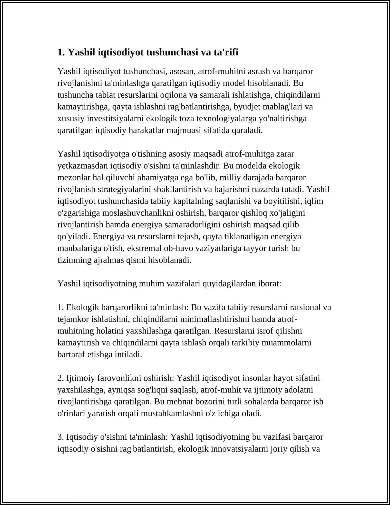 YASHIL IQTISODIYOT TUSHUNCHASI MAQSAD VA VAZIFALARI 3