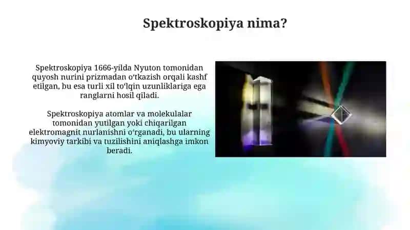Spektroskopiya nima 3