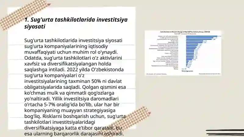 Sug'urta tashkilotlarida investitsiya siyosati 3