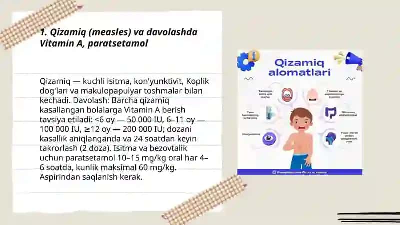 Bolalar kasalliklari nomlari va ularni davolashda qo'llaniladigon dorivor preparatlar nomlari 3