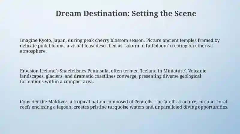 Describing a place I want to visit 3