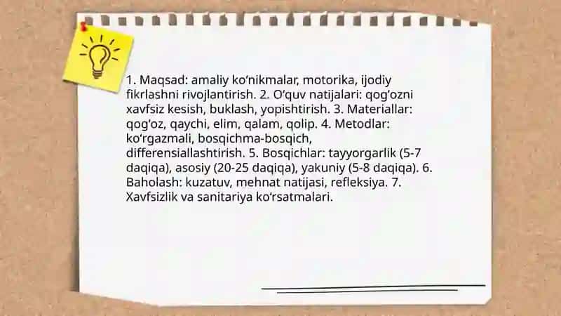 Boshlangʻich sinflarda texnologiya darslarida qogʻozdan amaliy ishlarni tashkil etish metodikasi 3