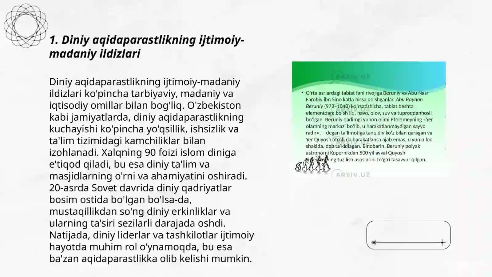 Diniy aqidaparastlik fanatizm ekstremizm paydo bölishining ijtimoiy tarixiy zamonlari va rivojlanishi 3