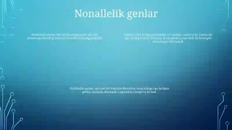 Noallel Genlarning OʻZaro Tasiri Epistaz Komplemantar Pelyatropiya Polimeriya 3