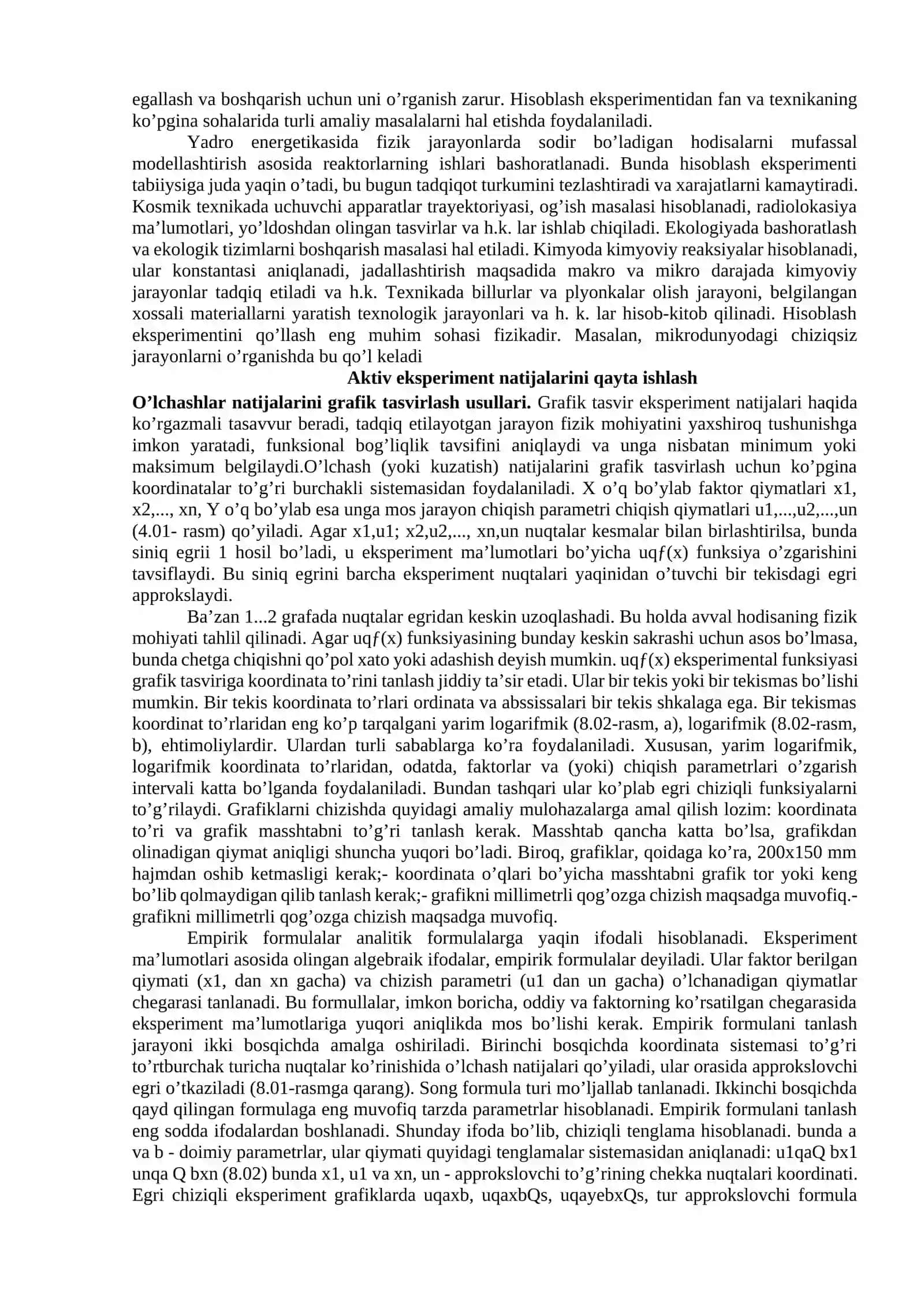 O'lchashlar natijalarini grafik tasvirlash usullari 3