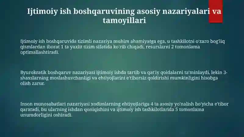Ijtimoiy ishni boshqarish va istiqbollari 3