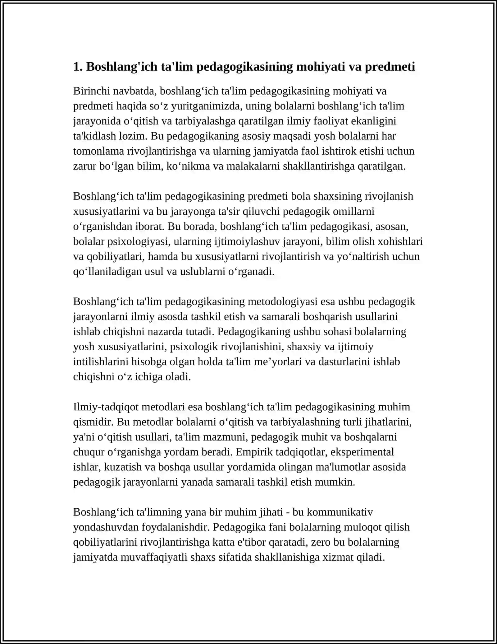 Boshlang'ich Ta'lim Pedagogikasi 3