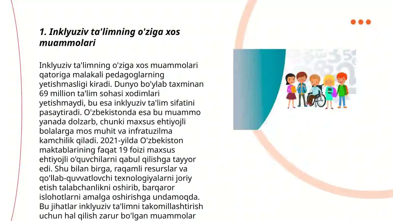 Inklyuziv ta'lim muammolarini oʻrganish 3