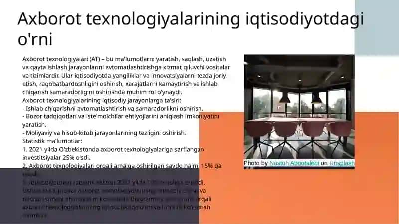 Axborot-kommunikatsion texnologiyalar va tizimlar 3