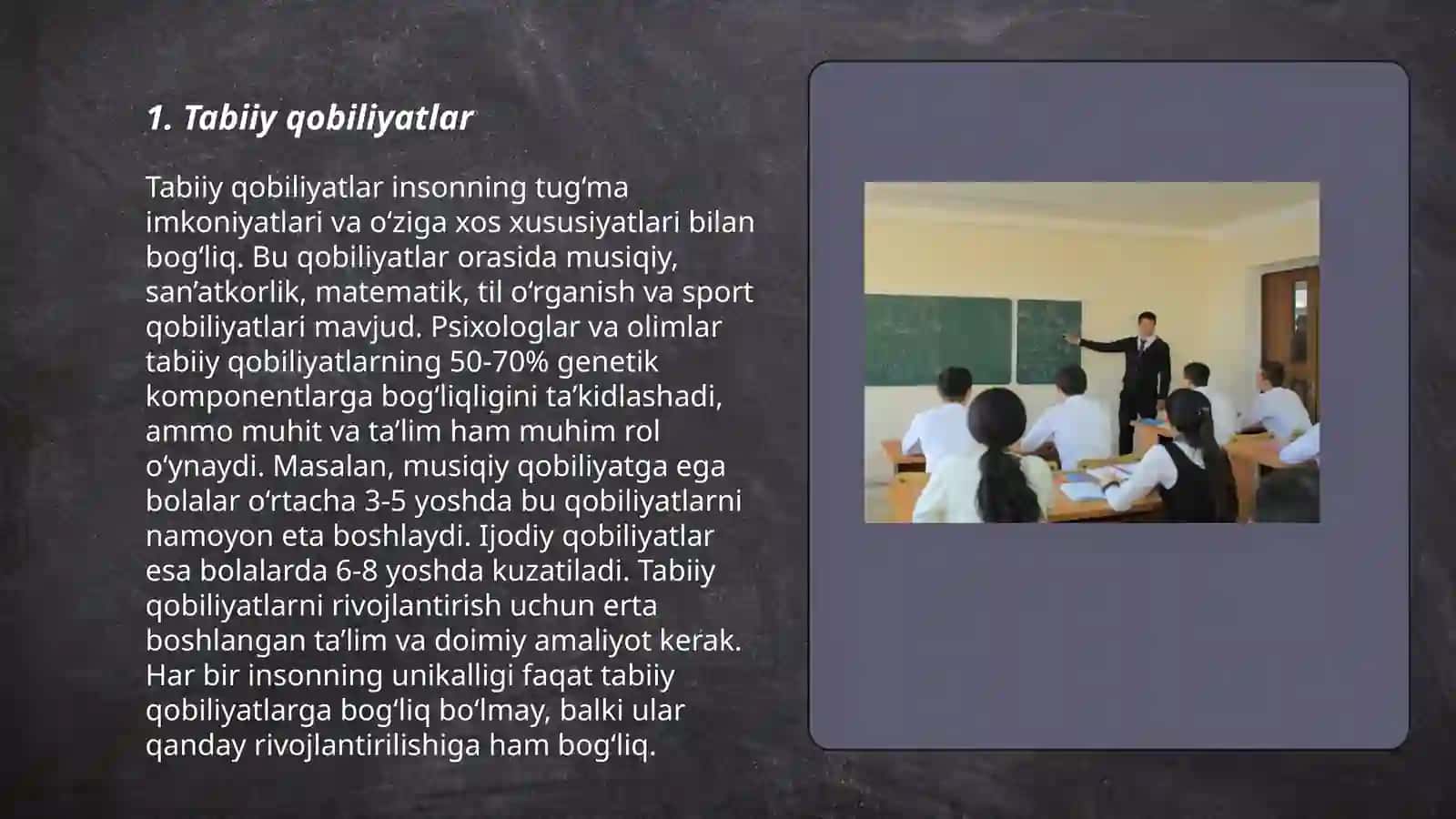 Qobiliyatlarning umumiy tasnifi 3