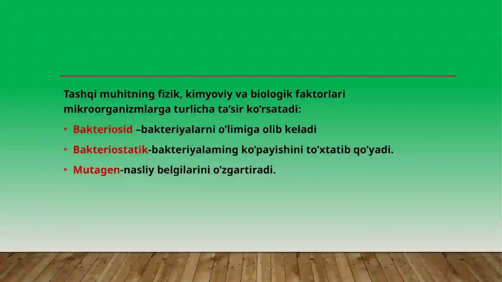 Tashqi muhitning mikrobiologiyaviy omillariga ta’sir 3