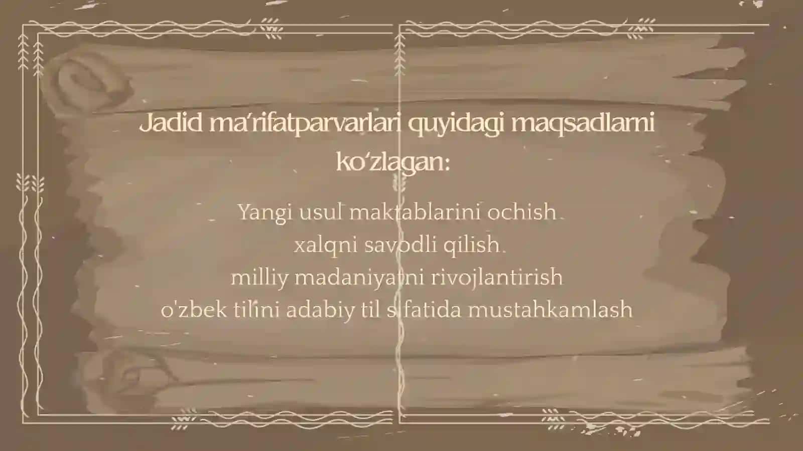 O‘zbek adabiy tili rivojida ma’rifatparvarlarning xizmatlari 3