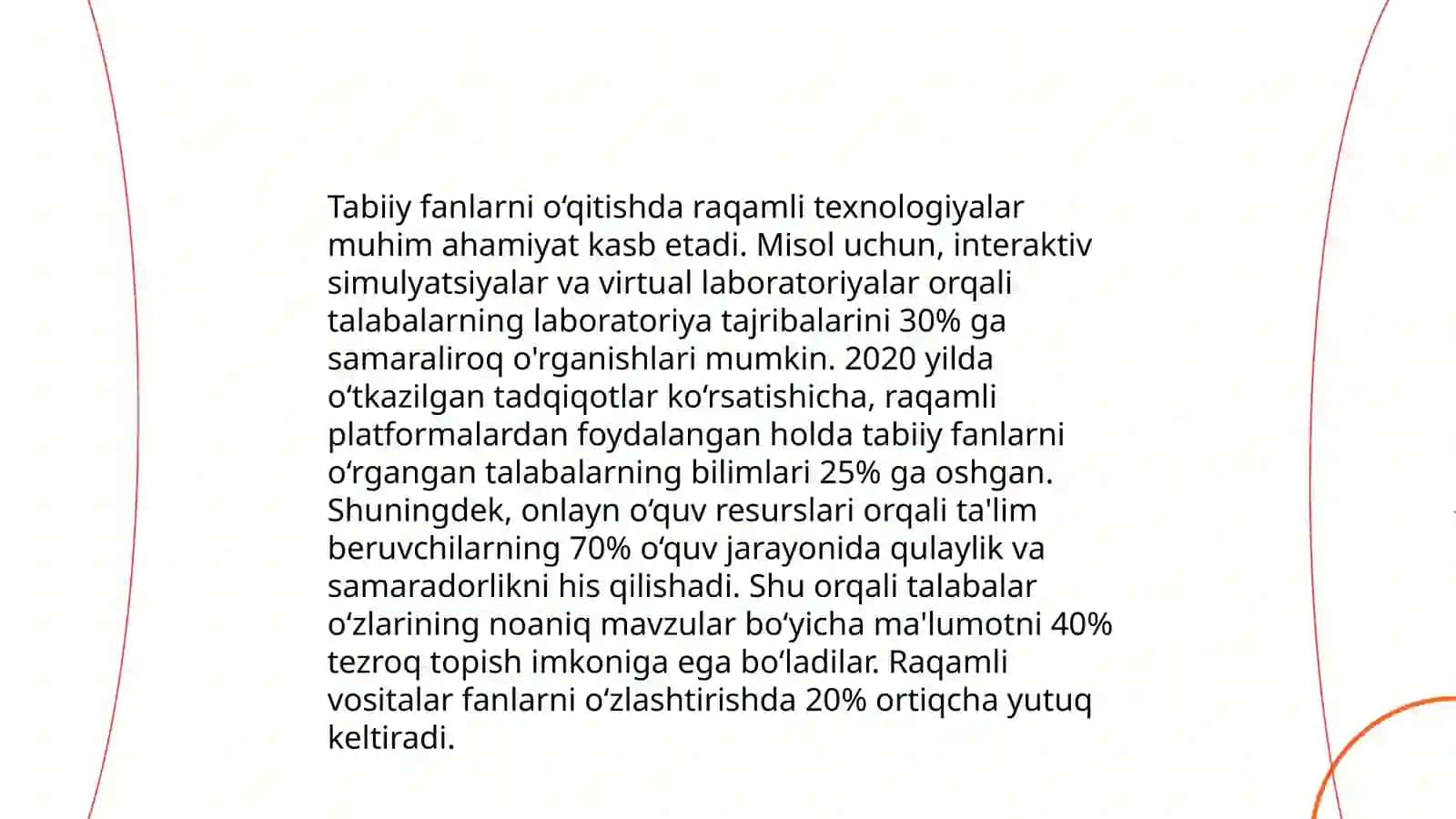 Tabiiy fanlar nazariyasi va metodikasini o‘qitishda innovatsion ta‘lim texnologiyalardan foydalanishga oid 15 ta maqolani o‘rganish va tahlil qilish 3