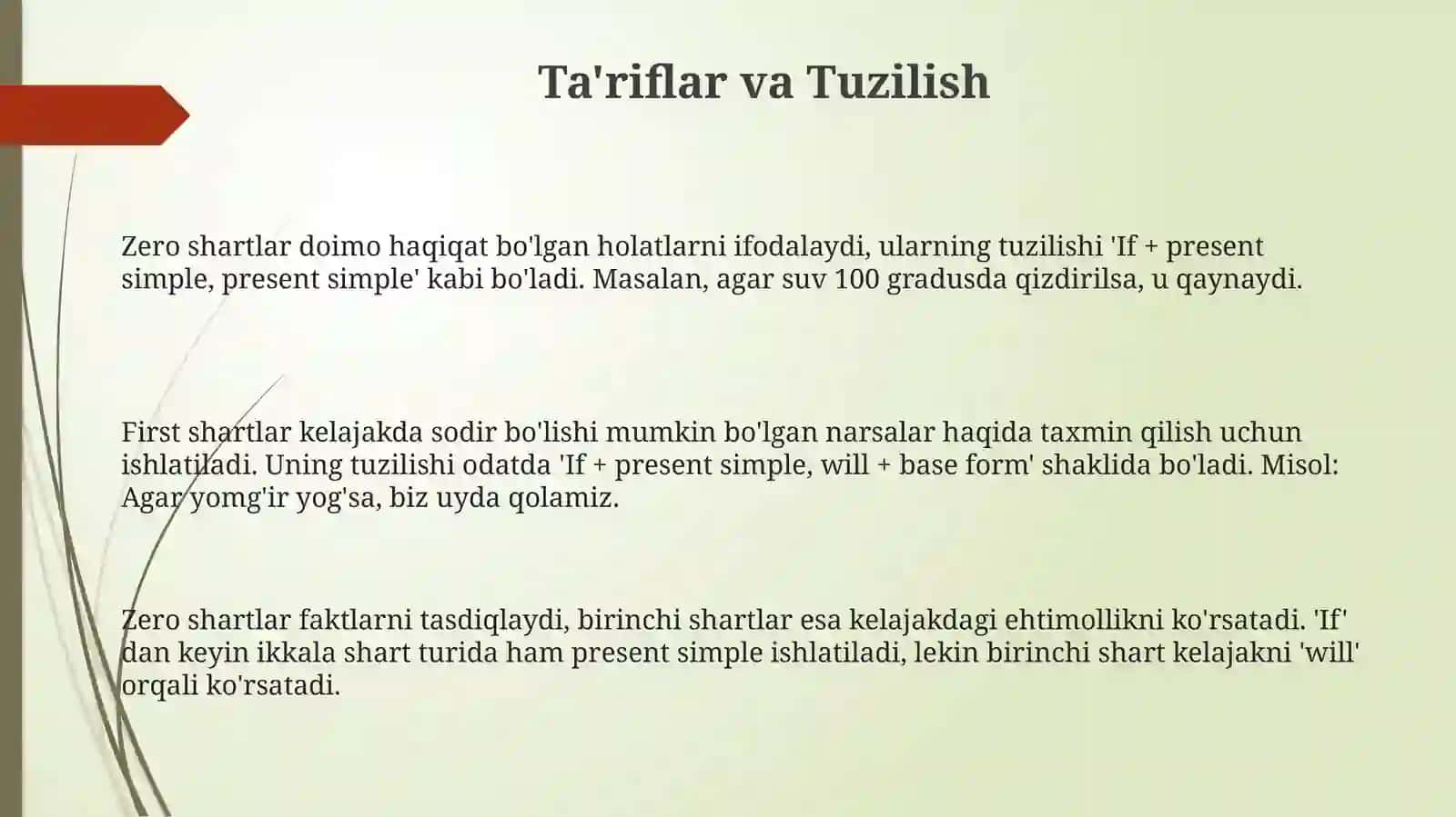 Conditionals, zero, first type 3