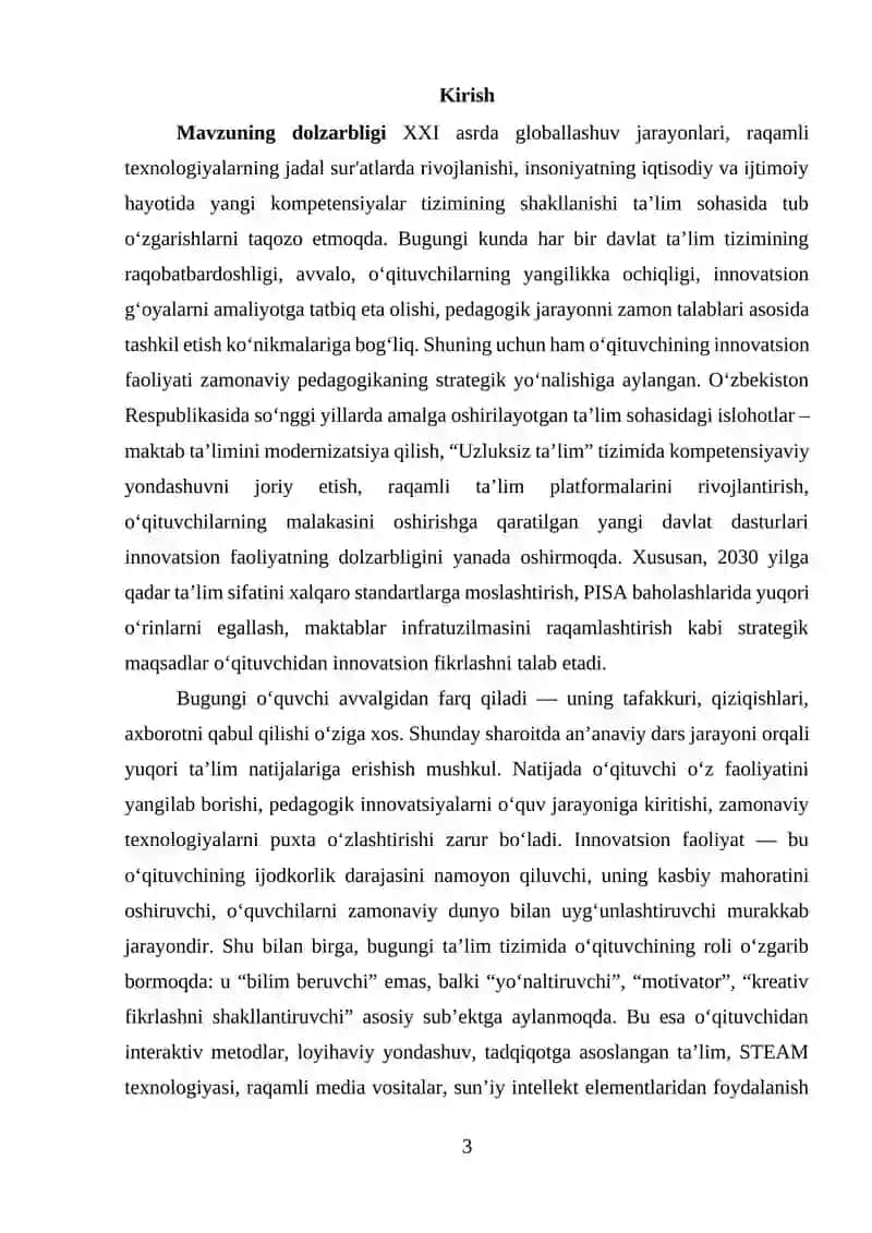 O‘qituvchi innovatsion faoliyatining funksiyalari bosqichlari va shakllari 3