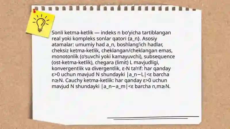 Sonli ketma-ketliklar.Ajoyib limitlar 3