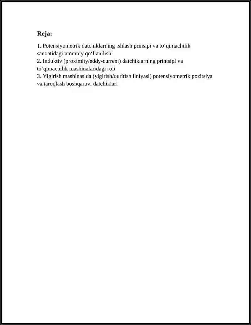 TOQIMACHILIK SANOATI POTENSIOMETRIK VA INDUKTIV DATCHIKLAR 3