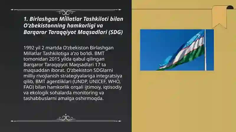 Oʻzbekistonning xalqaro tashkilotlar bilan hamkorlik aloqalari 3