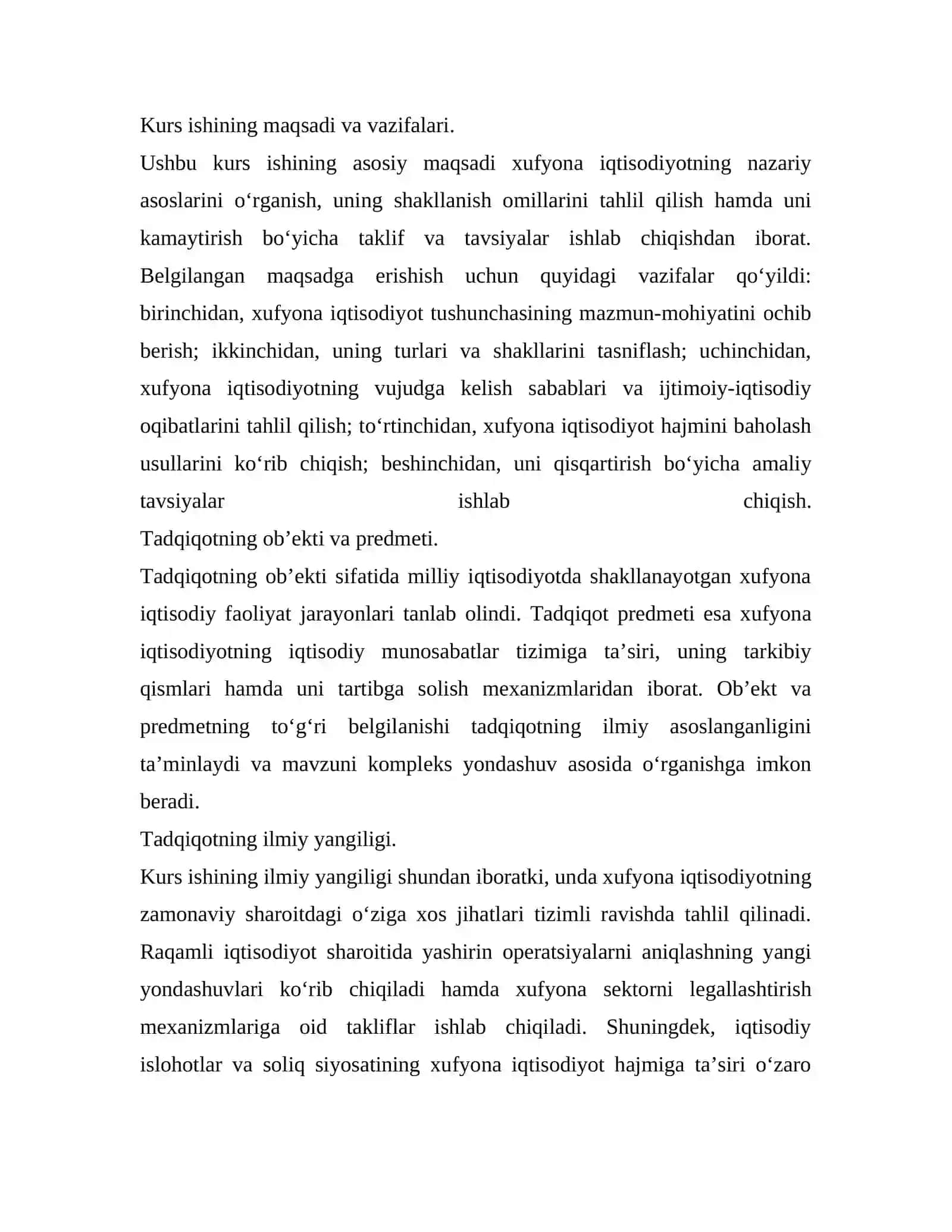 Xufyona Iqtisodiyotning Mohiyati va Nazariy Asoslari 3