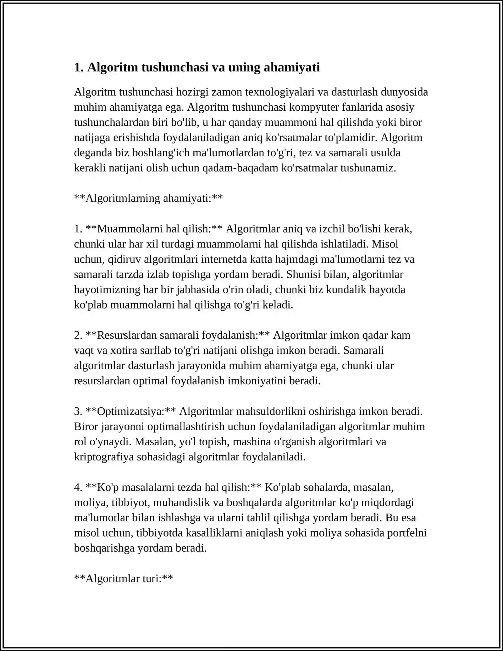 ALGORITMLASH USULLARI VA DASTURLASH TILLARI 3