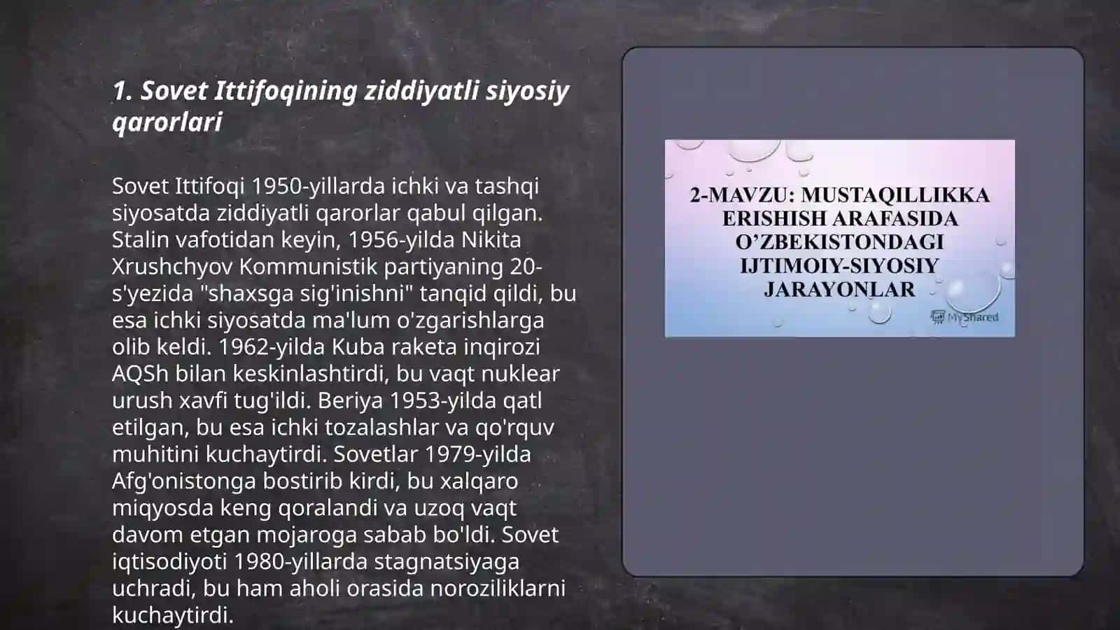 Mustaqillikka erishish arafasida O’zbekistonda ijtimoiy siyosiy jarayonlar 3