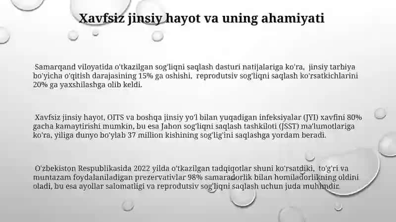 Jinsiy va repoduktiv salomatlikning valeologik ahamiyati 3