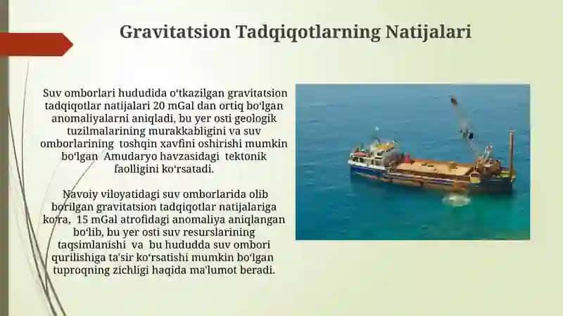 Suv Omborlarida Geofizik Ishlarni Amalga Oshirish Natijalari 3