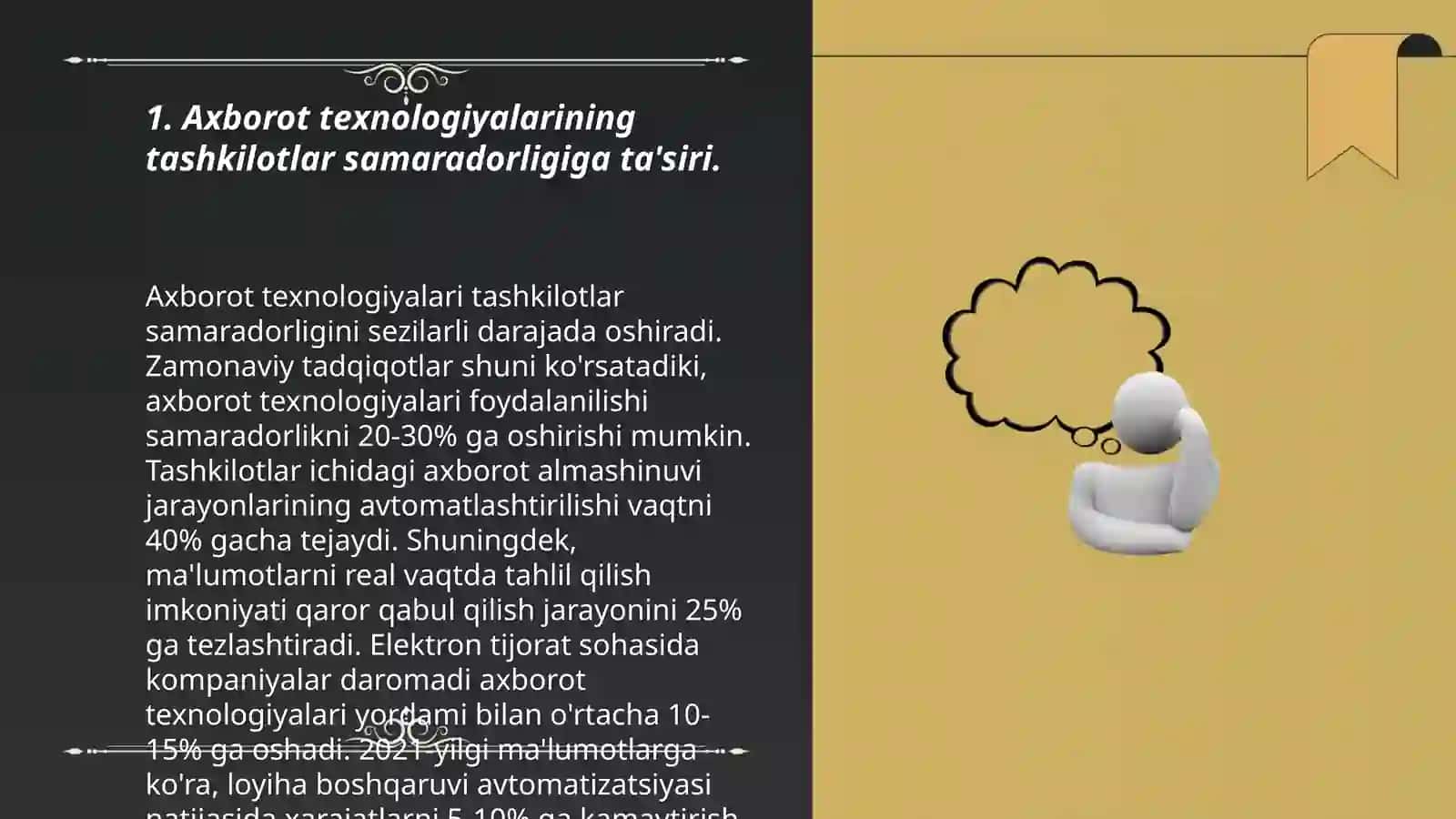 Axborot texnologiyasi (AT) ning tashkilotlar ish uslubiga taʼsiri. Mikroprotsessorli uy qurilmalari 3