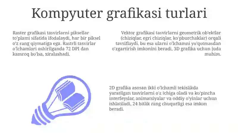 Kompyuter grafikasi turlari va rang modellari 3
